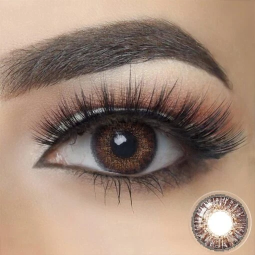 3 Tone Brown Colored Contacts