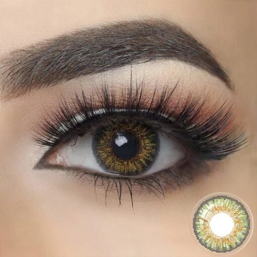 3 Tone Green Colored Contacts