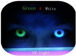 White UV I-Glow Halloween Coloured Contact Lenses (Neon) -Eye Colors Sale WhiteUV