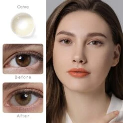 Hidrocor Ochre Brown Colored Contacts -Eye Colors Sale ezgif.com gif maker 36