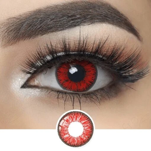 Nonno Deep Red Coloured Contacts